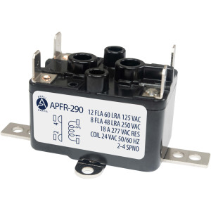 Appli Parts APFR-290 90-290, 24 VAC Coil, Heavy Duty Switching Fan Relay, SPST Normally Open AC and heating Furnace blower relay Universal fit multi position bracket Appli Parts APFR-290 90-290, 24 VAC Coil, Heavy Duty Switching Fan Relay, SPST Normally Open AC and heating Furnace blower relay Universal fit multi position bracket