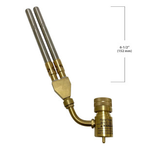 Appli Parts APHT-1D2 Double Burner Hand Torch for Soldering Brazing with Map or Propane Fuel Swivel Tip for uses in plumbing refrigeration air conditioning and more Appli Parts APHT-1D2 Double Burner Hand Torch for Soldering Brazing with Map or Propane Fuel Swivel Tip for uses in plumbing refrigeration air conditioning and more