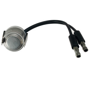 Appli Parts APBT-L40C Bimetal Thermostat 2 Wire, Open 40 F and Close 20 F, With Clip, black and black colored wires, Reference BIM-316 / Thermodisc Appli Parts APBT-L40C Bimetal Thermostat 2 Wire, Open 40 F and Close 20 F, With Clip, black and black colored wires, Reference BIM-316 / Thermodisc