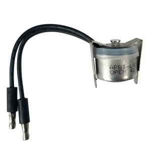 Appli Parts APBT-L40C Bimetal Thermostat 2 Wire, Open 40 F and Close 20 F, With Clip, black and black colored wires, Reference BIM-316 / Thermodisc Appli Parts APBT-L40C Bimetal Thermostat 2 Wire, Open 40 F and Close 20 F, With Clip, black and black colored wires, Reference BIM-316 / Thermodisc
