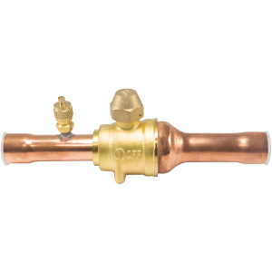 Appli Parts APBV-034 3/4 in Shut Off Ball Valve ODF Universal Replacement 610 psi (4.2 Mpa) max pressure -22 F to 248 F work temperature with 1/4 in SAE service port, with 7 in overall length Appli Parts APBV-034 3/4 in Shut Off Ball Valve ODF Universal Replacement 610 psi (4.2 Mpa) max pressure -22 F to 248 F work temperature with 1/4 in SAE service port, with 7 in overall length
