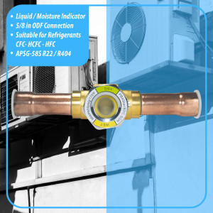 Appli Parts APSG-58S 5/8 in Sight Glass and liquid moisture indicator Solder connections with take-apart Body for HVAC/R installations suitable for CFC HCFC HFC refrigerants Appli Parts APSG-58S 5/8 in Sight Glass and liquid moisture indicator Solder connections with take-apart Body for HVAC/R installations suitable for CFC HCFC HFC refrigerants