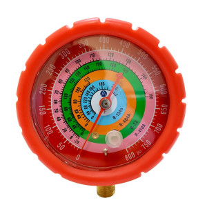 Appli Parts APMG-GA3H High Side 1/4 SAE Compatible with R134a, R22, R404A, R410A, Analog Manifold Gauge, Pressure psi Scale, Temperature Fahrenheit Scale
