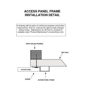Ceiling Access Panel Frame Outside 27-1/2 in x 49 in Frame Opening 24-1/2x 46 Non-Louvered First Co 966-1 Ceiling Access Panel Frame Outside 27-1/2 in x 49 in Frame Opening 24-1/2x 46 Non-Louvered First Co 966-1