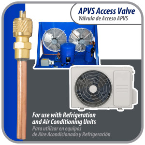 Appli Parts APVS-14144 1/4 in SAE Access Schrader Valve x 1/4 ODF x 4 in Copper Stem with Valve Core and Cap with gasket and core remover for AC and refrigeration systems Appli Parts APVS-14144 1/4 in SAE Access Schrader Valve x 1/4 ODF x 4 in Copper Stem with Valve Core and Cap with gasket and core remover for AC and refrigeration systems