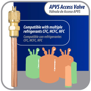 Appli Parts APVS-14144 1/4 in SAE Access Schrader Valve x 1/4 ODF x 4 in Copper Stem with Valve Core and Cap with gasket and core remover for AC and refrigeration systems Appli Parts APVS-14144 1/4 in SAE Access Schrader Valve x 1/4 ODF x 4 in Copper Stem with Valve Core and Cap with gasket and core remover for AC and refrigeration systems