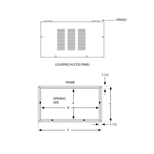 Ceiling Access Panel Frame Outside 27-1/2 in x 43 in Frame Opening 24-1/2x 40 Non-Louvered First Co 965-1 Ceiling Access Panel Frame Outside 27-1/2 in x 43 in Frame Opening 24-1/2x 40 Non-Louvered First Co 965-1