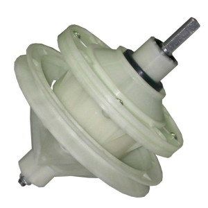 Appli Parts APTW-81027 Washer Transmission Square Shaft with Pulley, 4 Hole Base, Replacement TM1027, Fits LG, Mabe, Samsung, Daewoo, Sankey, Daka, Hitachi, Hoover and more