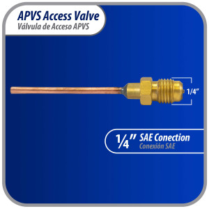 Appli Parts APVS-14182K10 10 Pack 1/4 in SAE Access Schrader Valve x 1/8 ODF x 2 in Copper Stem with Valve Core and Cap with gasket and core remover for AC and refrigeration systems Appli Parts APVS-14182K10 10 Pack 1/4 in SAE Access Schrader Valve x 1/8 ODF x 2 in Copper Stem with Valve Core and Cap with gasket and core remover for AC and refrigeration systems