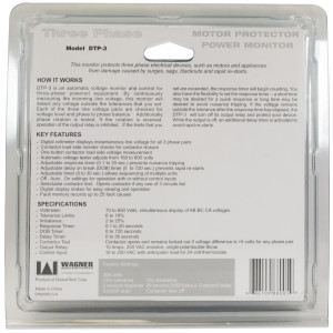 Digital Three phase Monitor 160 to 600 Volts 50-60hz Operating Voltage 175 to 650 Vac DTP-3
Intertek 4006103 Digital Three phase Monitor 160 to 600 Volts 50-60hz Operating Voltage 175 to 650 Vac DTP-3
Intertek 4006103