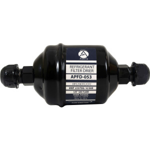 Appli Parts APFD-053 3/8 in Liquid Line Refrigerant AC Filter Drier hvac Refrigeration 053 SAE Flare connection universal unidirectional 4-1/2 in long 2 in wide
 Appli Parts APFD-053 3/8 in Liquid Line Refrigerant AC Filter Drier hvac Refrigeration 053 SAE Flare connection universal unidirectional 4-1/2 in long 2 in wide