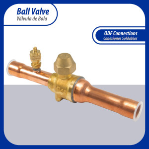 Appli Parts APBV-058 5/8 in Shut Off Ball Valve ODF Universal Replacement 610 psi (4.2 Mpa) max pressure -22 F to 248 F work temperature with 1/4 in SAE service port, with 6-1/2 in overall length Appli Parts APBV-058 5/8 in Shut Off Ball Valve ODF Universal Replacement 610 psi (4.2 Mpa) max pressure -22 F to 248 F work temperature with 1/4 in SAE service port, with 6-1/2 in overall length