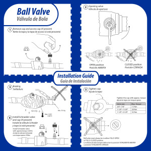 Appli Parts APBV-058 5/8 in Shut Off Ball Valve ODF Universal Replacement 610 psi (4.2 Mpa) max pressure -22 F to 248 F work temperature with 1/4 in SAE service port, with 6-1/2 in overall length Appli Parts APBV-058 5/8 in Shut Off Ball Valve ODF Universal Replacement 610 psi (4.2 Mpa) max pressure -22 F to 248 F work temperature with 1/4 in SAE service port, with 6-1/2 in overall length