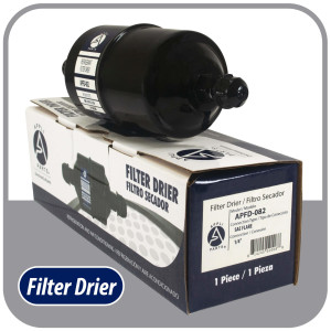 Appli Parts APFD-082 1/4 in Liquid Line Refrigerant AC Filter Drier hvac Refrigeration 082 SAE Flare connection universal unidirectional 6in long 2-1/4 in wide Appli Parts APFD-082 1/4 in Liquid Line Refrigerant AC Filter Drier hvac Refrigeration 082 SAE Flare connection universal unidirectional 6in long 2-1/4 in wide