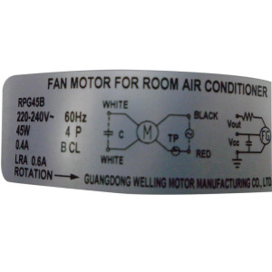Fan Motor Indoor Unit Shaft 3in x 3/16in RPG45B 220-240V/1Ph/60Hz 45W 0.4A 60Hz CCWSE 202400401623 / 11002012003053
 Fan Motor Indoor Unit Shaft 3in x 3/16in RPG45B 220-240V/1Ph/60Hz 45W 0.4A 60Hz CCWSE 202400401623 / 11002012003053