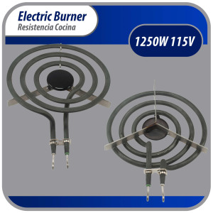 Appli Parts REC-136 Range Heater Element 3 Turns, 6 in, 110 V, Universal Replacement SP111YA, TS3W6111, SU207, S36Y11-120V, TS3W6111PAC, and others