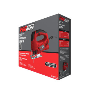 Promaker Jig Saw PRO-SC800
Voltage - Frequency: 120V - 60Hz
Amperage: 7.0AMP
Power: 800W
Speed: 800-3000spm
Bevel Cut: 0-45
Cutting capacity: 100mm (wood) 10mm (steel)
Cord: 6.5ft Promaker Jig Saw PRO-SC800
Voltage - Frequency: 120V - 60Hz
Amperage: 7.0AMP
Power: 800W
Speed: 800-3000spm
Bevel Cut: 0-45
Cutting capacity: 100mm (wood) 10mm (steel)
Cord: 6.5ft