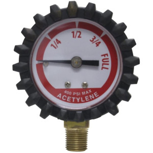 Uniweld Acetylene Replacement Contents Gauge1-1/2-Inch 400 PSI with Protective Rubber Boots G19D Uniweld Acetylene Replacement Contents Gauge1-1/2-Inch 400 PSI with Protective Rubber Boots G19D