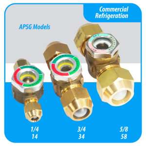 Appli Parts APSG-34 3/4 in Sight Glass and liquid moisture indicator Flare connections with take-apart Body for HVAC/R installations suitable for CFC HCFC HFC refrigerants Appli Parts APSG-34 3/4 in Sight Glass and liquid moisture indicator Flare connections with take-apart Body for HVAC/R installations suitable for CFC HCFC HFC refrigerants