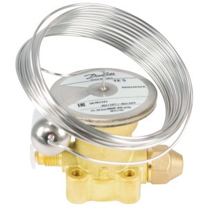 Danfoss 067B3342 Thermostatic Valve Element for R404,R507 1/4in Flare Equalization Port -40F to 50F 118 in Capillary Tube TE 5 includes 067B0575 Seal Kit and Strap