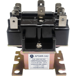 Appli Parts APSWR-342 90-342, 208-240 VAC Coil, General Purpose Switching Relay,DPDT, for HVAC applications and other general electrical installations Replaces APSR-342 Appli Parts APSWR-342 90-342, 208-240 VAC Coil, General Purpose Switching Relay,DPDT, for HVAC applications and other general electrical installations Replaces APSR-342