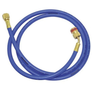 Uniweld EZM5B Manifold Hose 60 in, Blue, 1/4 x 5/16 Connections, CFC, HCFC, HFC, Compatible with R410A, Ez-Turn, Anti-Blowback