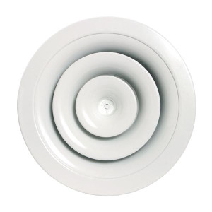 Round Aluminum Ceiling Diffuser White 12", Variable Volume Frv12 Round Aluminum Ceiling Diffuser White 12", Variable Volume Frv12