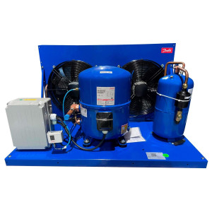 Danfoss OP-HGZ100D39Q Condensing Unit Microchannel Coil 9HP MBP 230V/3Ph/60Hz R134a,R404A,R448A,R449A,R452A,R513A POE Oil 2 Fan with Reciprocating Compressor MTZ100-3 115N0315
 Danfoss OP-HGZ100D39Q Condensing Unit Microchannel Coil 9HP MBP 230V/3Ph/60Hz R134a,R404A,R448A,R449A,R452A,R513A POE Oil 2 Fan with Reciprocating Compressor MTZ100-3 115N0315