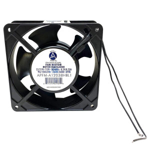 Appli Parts APFM-A12038HBL1 22/21 W Axial Muffin Fan Motor, 110 V, 50/60 Hz, 0.24/0.23 A, 90/100 CFM, 2600/3000 rpm, Universal replacement for cooling and ventilation, 42/44 dB, 120x120x38mm  Appli Parts APFM-A12038HBL1 22/21 W Axial Muffin Fan Motor, 110 V, 50/60 Hz, 0.24/0.23 A, 90/100 CFM, 2600/3000 rpm, Universal replacement for cooling and ventilation, 42/44 dB, 120x120x38mm