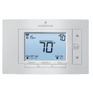 Emerson A/C Thermostat 1 Stage 1H / 1C 24V Digital 7-day Programable 7, 5+1+1, 0 1F83C-11PR Emerson A/C Thermostat 1 Stage 1H / 1C 24V Digital 7-day Programable 7, 5+1+1, 0 1F83C-11PR