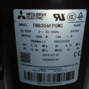 Compressor Inverter Mitsubishi Tnb306fpgmc R410a 11103020000126 / 201401500220 / 11103020000002 / 201401510160
Fits: Emvrf50c00b / Eddm036c16b Compressor Inverter Mitsubishi Tnb306fpgmc R410a 11103020000126 / 201401500220 / 11103020000002 / 201401510160
Fits: Emvrf50c00b / Eddm036c16b