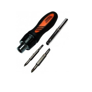 Uniweld 6N1RSD Screwdriver Multiple 6 In 1 With Ratchet. 1/4 - 5/16 drivers, 1/4 Nr 1 Sloted Philips, 3/16 Nr 2 Sloted Philips