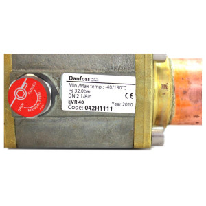 Danfoss 042H1111 Solenoid Valve  2-1/8 in, EVR 40, ODF Only Body Danfoss 042H1111 Solenoid Valve  2-1/8 in, EVR 40, ODF Only Body