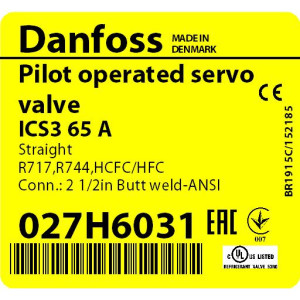Danfoss Valve 2 1/2" Ics3 65 Asme B 36.10m Schedule 40 Danfoss Valve 2 1/2" Ics3 65 Asme B 36.10m Schedule 40