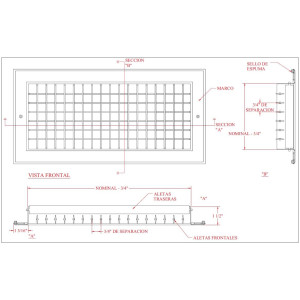Supply Air Aluminun Grille, White Dv24x04 Supply Air Aluminun Grille, White Dv24x04