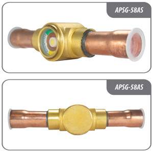 Appli Parts APSG-58AS 5/8 in Sight Glass and liquid moisture indicator Solder connections with Solid Body for HVAC/R installations suitable for CFC HCFC HFC refrigerants Appli Parts APSG-58AS 5/8 in Sight Glass and liquid moisture indicator Solder connections with Solid Body for HVAC/R installations suitable for CFC HCFC HFC refrigerants