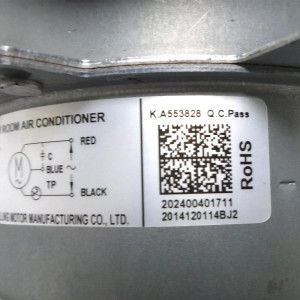 Fan Motor Outdoor Unit YKT-36-6-38L RoHS 202400401711 11002012002816 
Fits: ecox EACM018C11B EADM018C11B Midea PAC1203711 Carrier Mirage