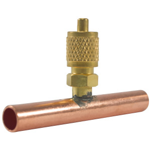 MA-Line AF3136 3/8in ODS x 1/2in ODF Copper Solder Tee with 1/4in Male Flare Port MA-Line AF3136 3/8in ODS x 1/2in ODF Copper Solder Tee with 1/4in Male Flare Port
