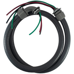 MA-Line MA-P4012W Whip with Plastic Fittings 1/2in x 4Ft for Air Conditioning Nmbr 10 Black,Green and Red THHN Stranded Wire MA-Line MA-P4012W Whip with Plastic Fittings 1/2in x 4Ft for Air Conditioning Nmbr 10 Black,Green and Red THHN Stranded Wire