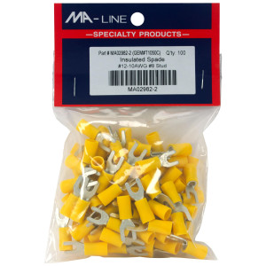 MA-Line MA02982-2 Terminal Acampanado con Aislamiento de Vinilo 12-10, 8 Stud. Bag of 100ea MA-Line MA02982-2 Terminal Acampanado con Aislamiento de Vinilo 12-10, 8 Stud. Bag of 100ea
