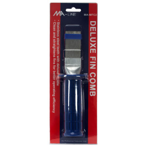 MA-Line MA-MFC2 Fin Comb Metal with Blue Rubber Grip Handle MA-Line MA-MFC2 Fin Comb Metal with Blue Rubber Grip Handle