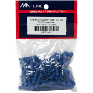 MA-Line MA02596-2 Butt Splice Connector 16-14 Bag of 100ea MA-Line MA02596-2 Butt Splice Connector 16-14 Bag of 100ea