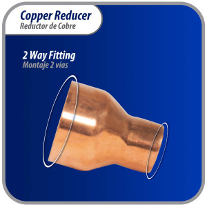 Appli Parts AP-R118058 1-1/8x5/8 in Reducing Bushing Copper pipe fittings C x C Sweat connections for refrigeration, air conditioning and plumbing applications ACR and Type L copper pipe Appli Parts AP-R118058 1-1/8x5/8 in Reducing Bushing Copper pipe fittings C x C Sweat connections for refrigeration, air conditioning and plumbing applications ACR and Type L copper pipe