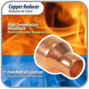 Appli Parts AP-R118058 1-1/8x5/8 in Reducing Bushing Copper pipe fittings C x C Sweat connections for refrigeration, air conditioning and plumbing applications ACR and Type L copper pipe Appli Parts AP-R118058 1-1/8x5/8 in Reducing Bushing Copper pipe fittings C x C Sweat connections for refrigeration, air conditioning and plumbing applications ACR and Type L copper pipe