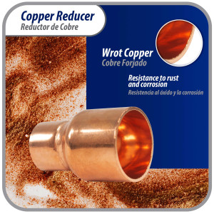 Appli Parts AP-R034012 3/4x1/2 in Reducing Bushing Copper pipe fittings C x C Sweat connections for refrigeration, air conditioning and plumbing applications ACR and Type L copper pipe Appli Parts AP-R034012 3/4x1/2 in Reducing Bushing Copper pipe fittings C x C Sweat connections for refrigeration, air conditioning and plumbing applications ACR and Type L copper pipe