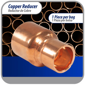 Appli Parts AP-R034012 3/4x1/2 in Reducing Bushing Copper pipe fittings C x C Sweat connections for refrigeration, air conditioning and plumbing applications ACR and Type L copper pipe Appli Parts AP-R034012 3/4x1/2 in Reducing Bushing Copper pipe fittings C x C Sweat connections for refrigeration, air conditioning and plumbing applications ACR and Type L copper pipe