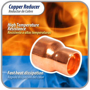 Appli Parts AP-R078058 7/8x5/8 in Reducing Bushing Copper pipe fittings C x C Sweat connections for refrigeration, air conditioning and plumbing applications ACR and Type L copper pipe Appli Parts AP-R078058 7/8x5/8 in Reducing Bushing Copper pipe fittings C x C Sweat connections for refrigeration, air conditioning and plumbing applications ACR and Type L copper pipe