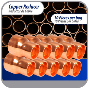 Appli Parts AP-R078058 7/8x5/8 in Reducing Bushing Copper pipe fittings C x C Sweat connections for refrigeration, air conditioning and plumbing applications ACR and Type L copper pipe Appli Parts AP-R078058 7/8x5/8 in Reducing Bushing Copper pipe fittings C x C Sweat connections for refrigeration, air conditioning and plumbing applications ACR and Type L copper pipe