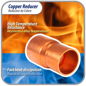 Appli Parts AP-R078034 7/8x3/4 in Reducing Bushing Copper pipe fittings C x C Sweat connections for refrigeration, air conditioning and plumbing applications ACR and Type L copper pipe Appli Parts AP-R078034 7/8x3/4 in Reducing Bushing Copper pipe fittings C x C Sweat connections for refrigeration, air conditioning and plumbing applications ACR and Type L copper pipe
