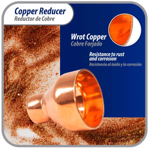 Appli Parts AP-R138058 1-3/8x5/8 in Reducing Bushing Copper pipe fittings CxC Sweat connections for refrigeration, air conditioning and plumbing applications ACR and Type L copper pipe Appli Parts AP-R138058 1-3/8x5/8 in Reducing Bushing Copper pipe fittings CxC Sweat connections for refrigeration, air conditioning and plumbing applications ACR and Type L copper pipe